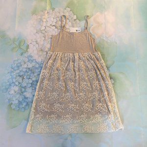 Adjustable Spagetti strap sleeveless Floral Lace Dress S NTW